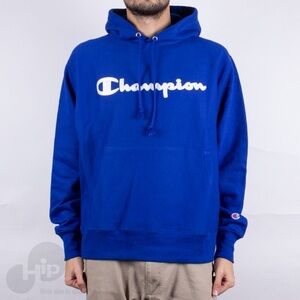 Blue Champion Sweatshirt Hoodie Large